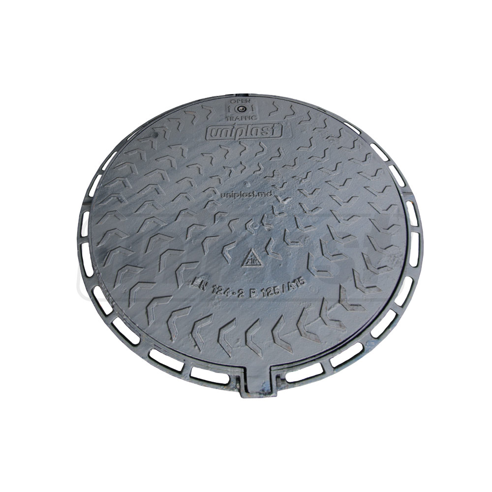 Capac din fonta D.600 EN-124 B125 25 kg cu lacat (633x708x42 mm) IS (TR)