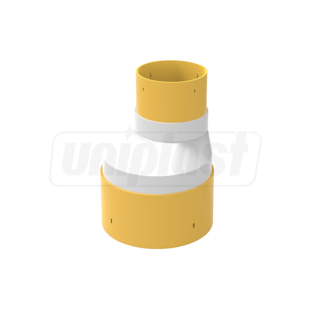 Reductie D.160x125 PVC pentru teava drenaj (galben)  EGEPLAST