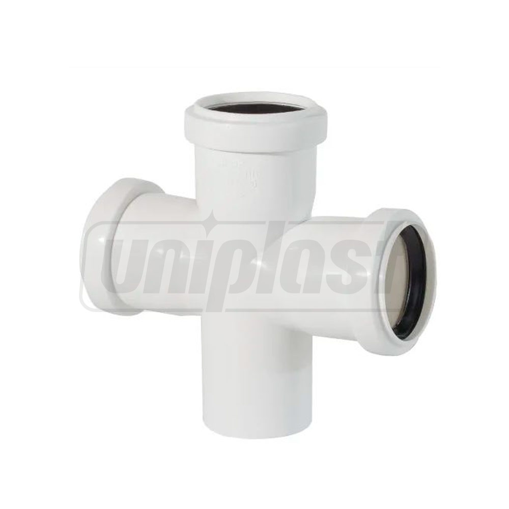 Крестовина ПВХ D.110 x 110 / 90° (белая)  EGEPLAST