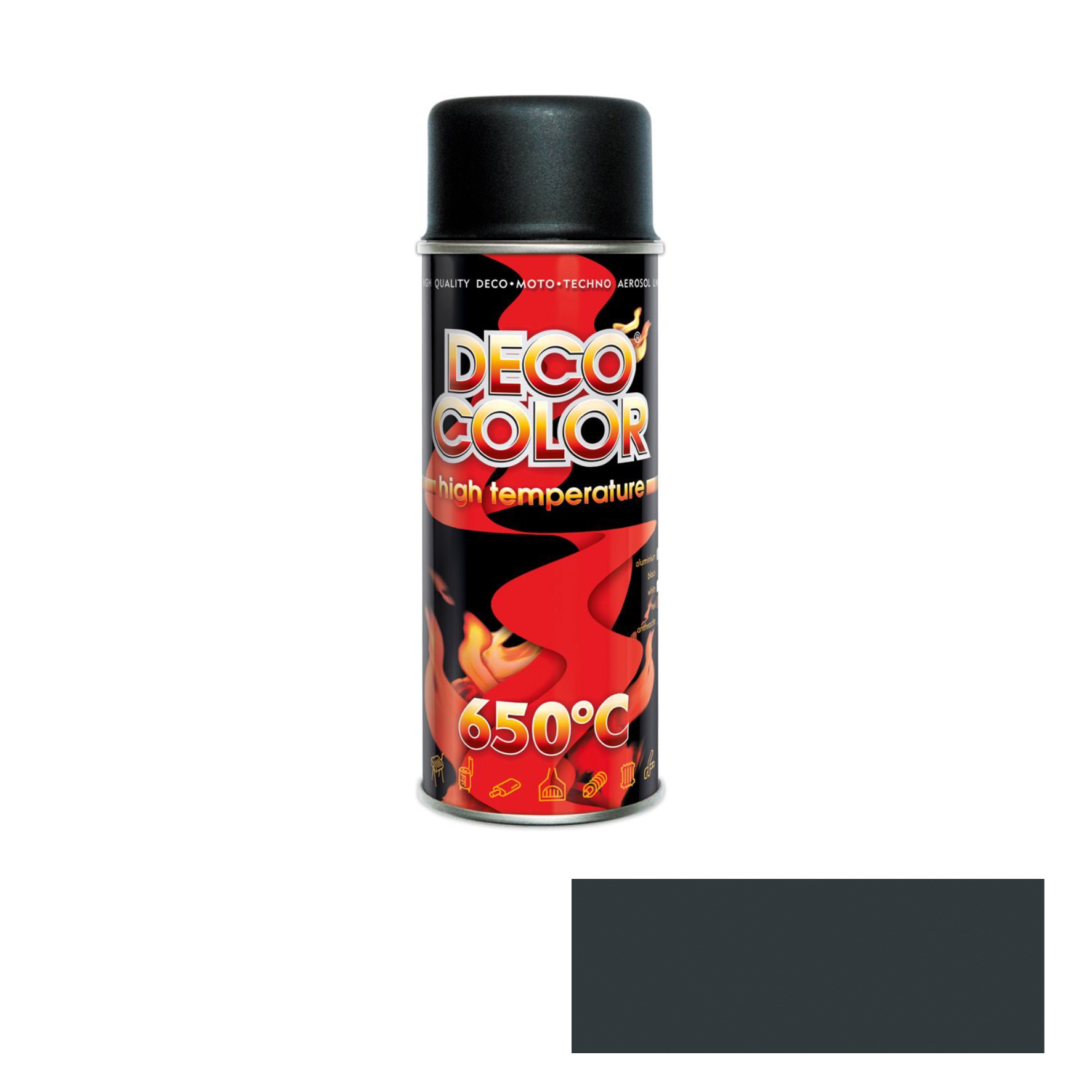 Smalt-Spray rezistent la temperaturi inalte DECO COLOR 400 ml (antracit)