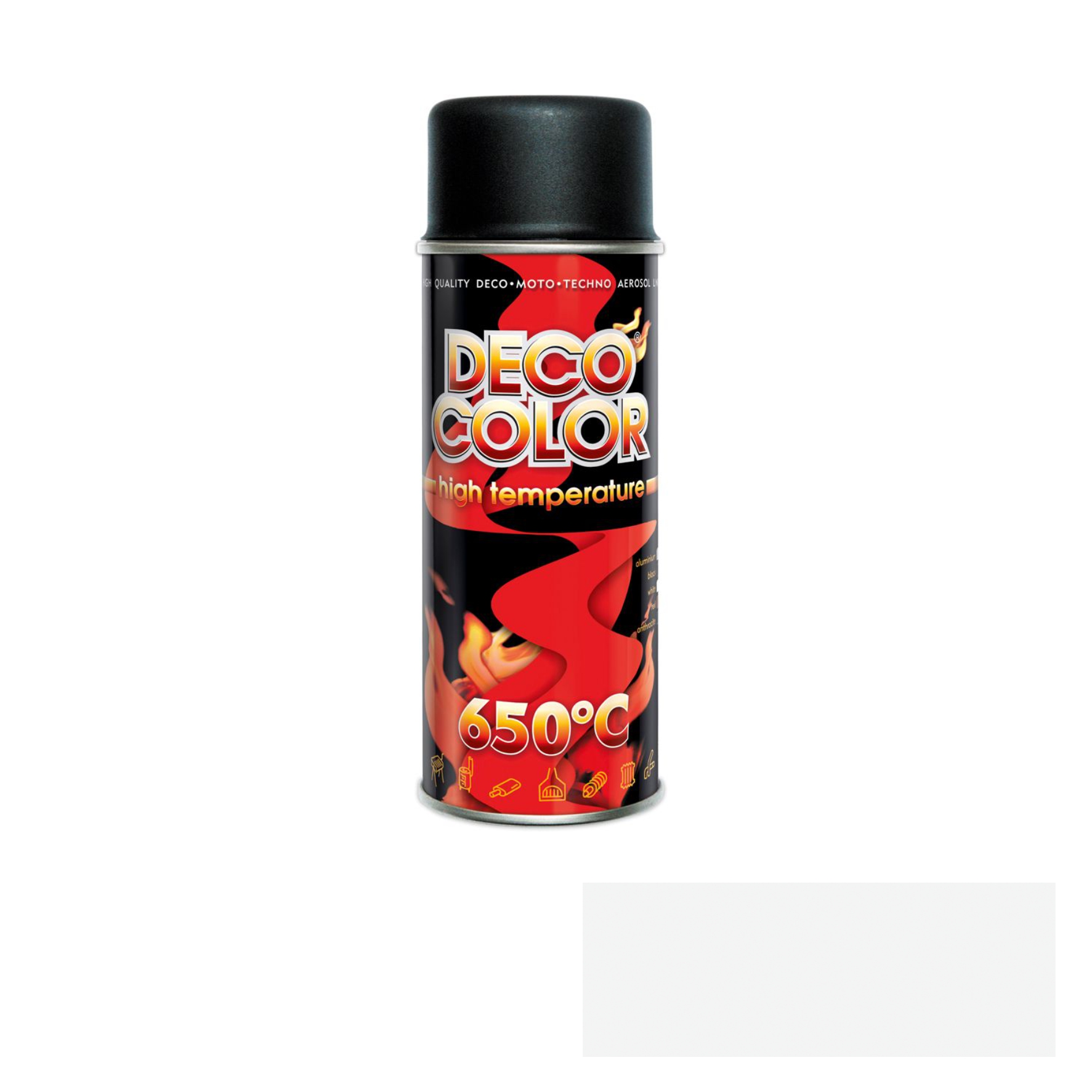 Smalt-Spray rezistent la temperaturi inalte DECO COLOR 400 ml (alb)