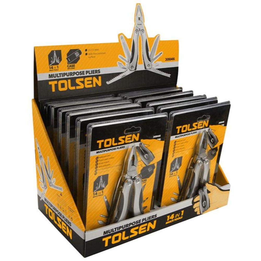 Cleste multifunctional 14 in 1, 102 x 46 x 23 mm pliabil  TOLSEN