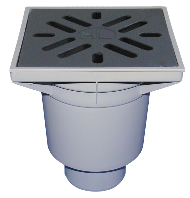 Sifon exterior vertical D.110 fonta, 240 x 240 mm, H=270 mm, 7 t HL606/1  HL