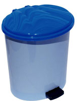 Сos de gunoi cu pedala 10 L din plastic (maro)