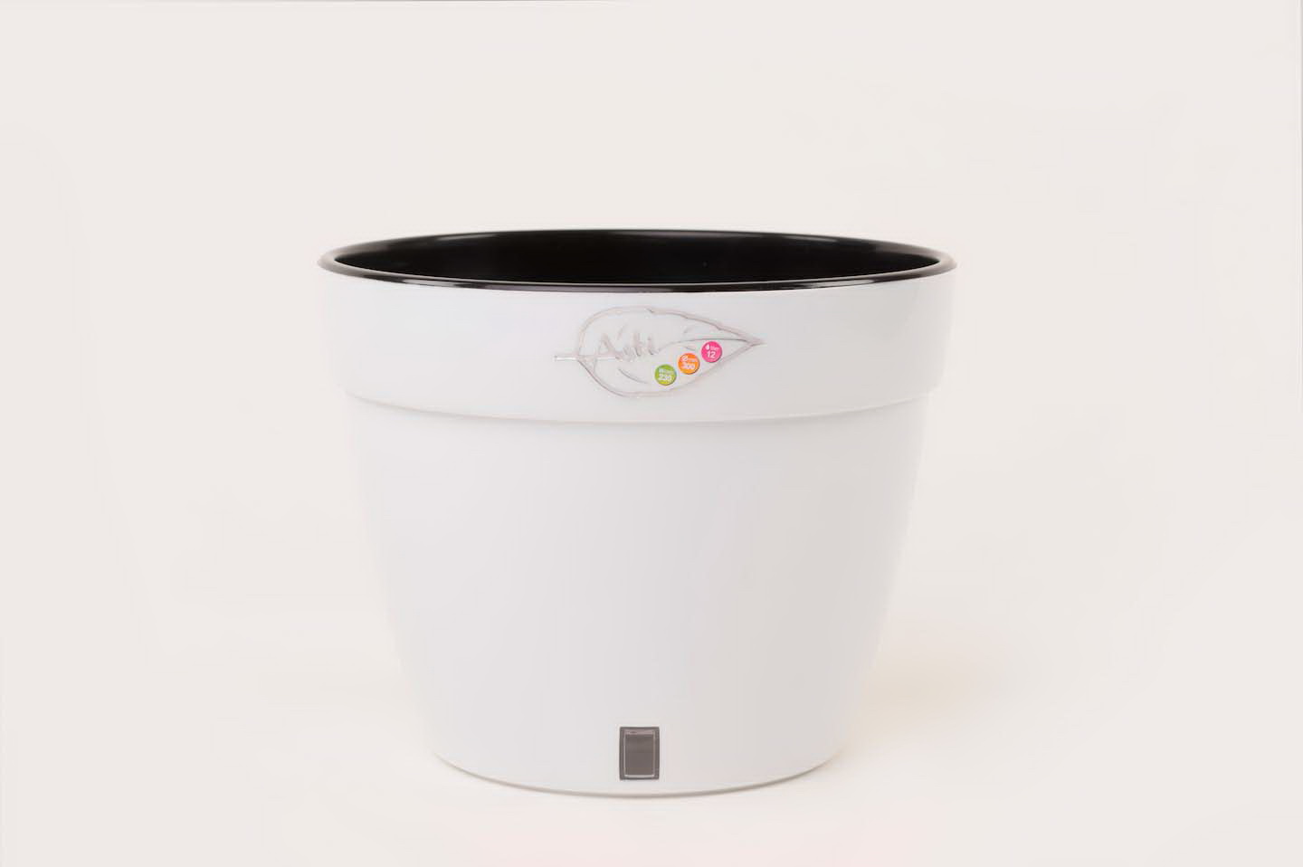Ghiveci ASTI 18 L (alb-negru)