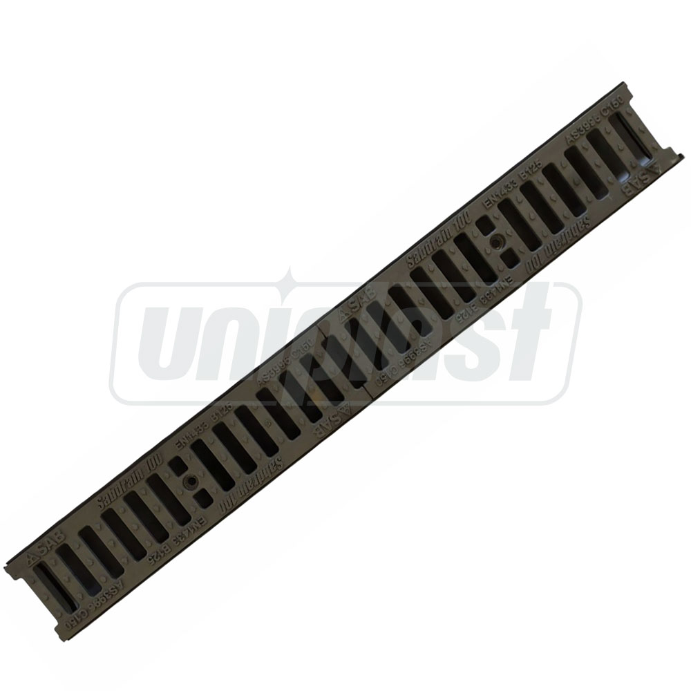 Решетка канализационная с лотком B125 (чугунная) лоток ПП 1000x100x100 мм  SAB