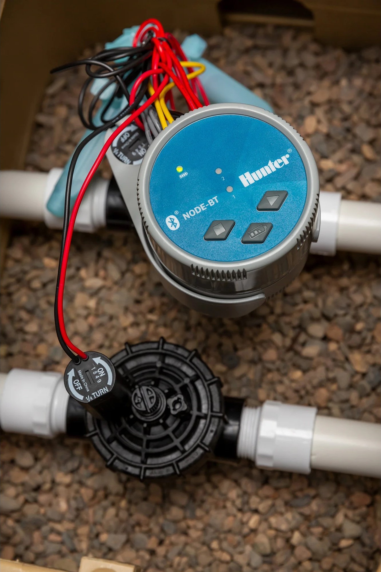 Блок управления поливом автономный 22 V, 1 зона NODE-BT-100-VALVE + соленоид (на батарейках) Bluetooth