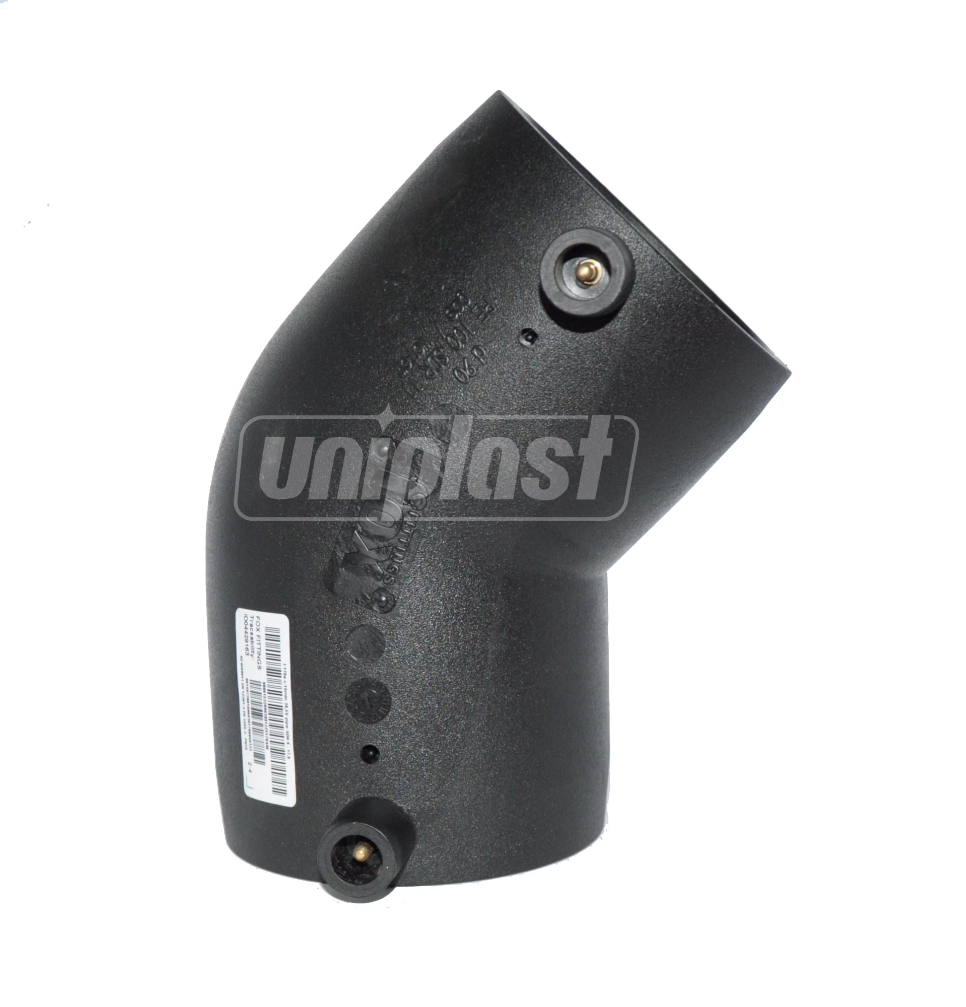 Cot e/f 45° D. 90 PE100 SDR11 PN16 39.5W S-B