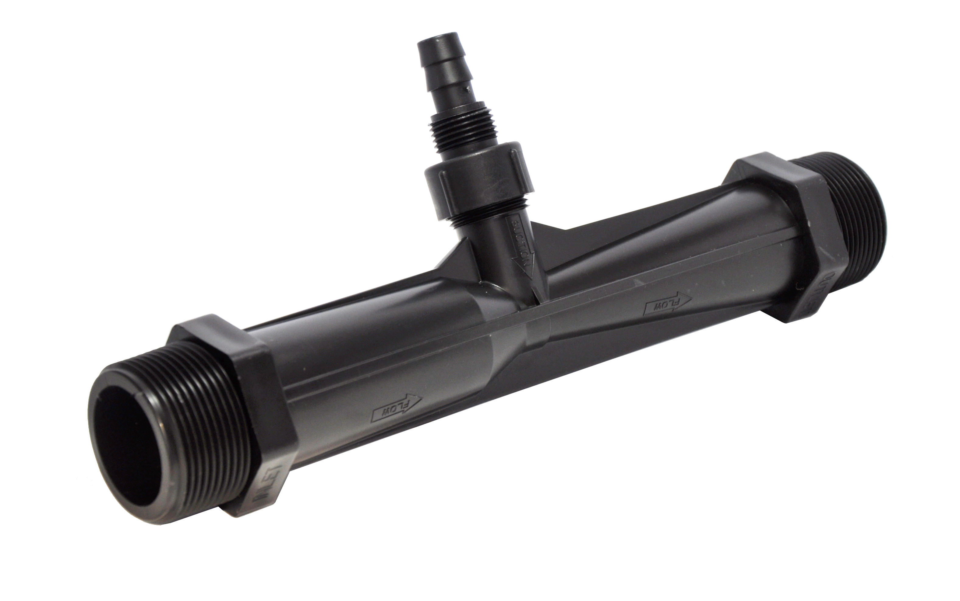 Инжектор D. 1.1/2" Venturi Расход: 4.31-12.73 м³/ч, 0.7-9.5 bar, мощ. всас: 49-680 LPH (черный)  UNITAPE