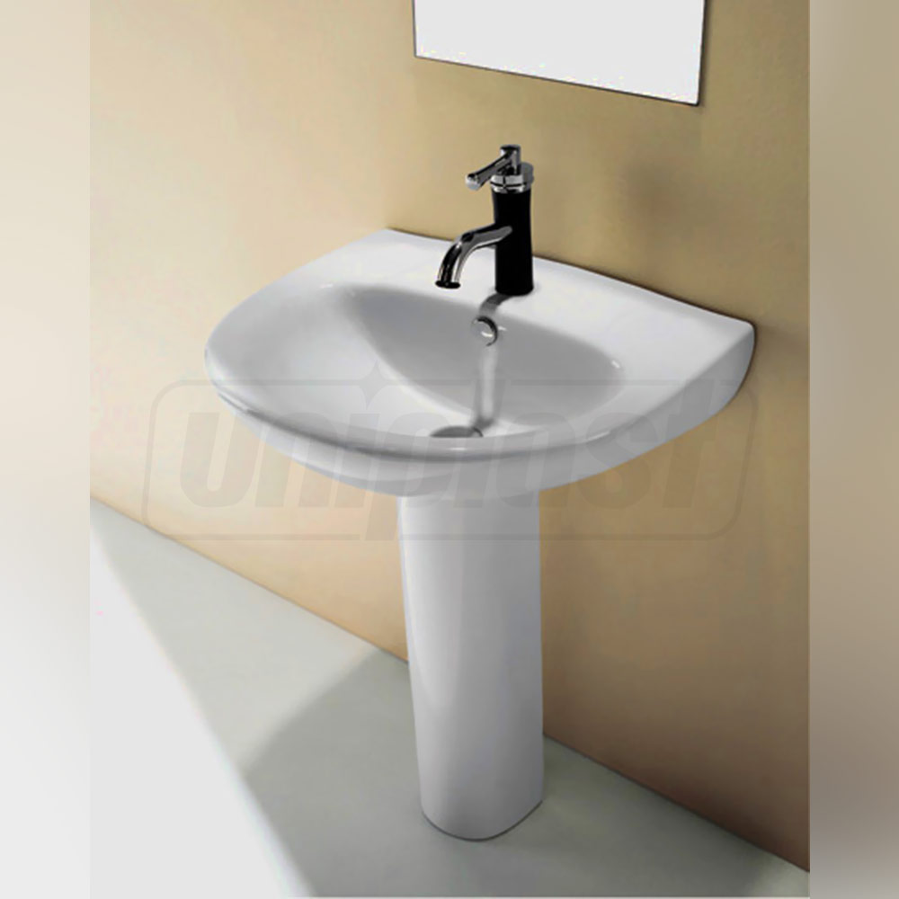 Lavoar cu piedestal semirotund 58 x 48 x 83 cm TR3009 (cu suport in set)  CERANO