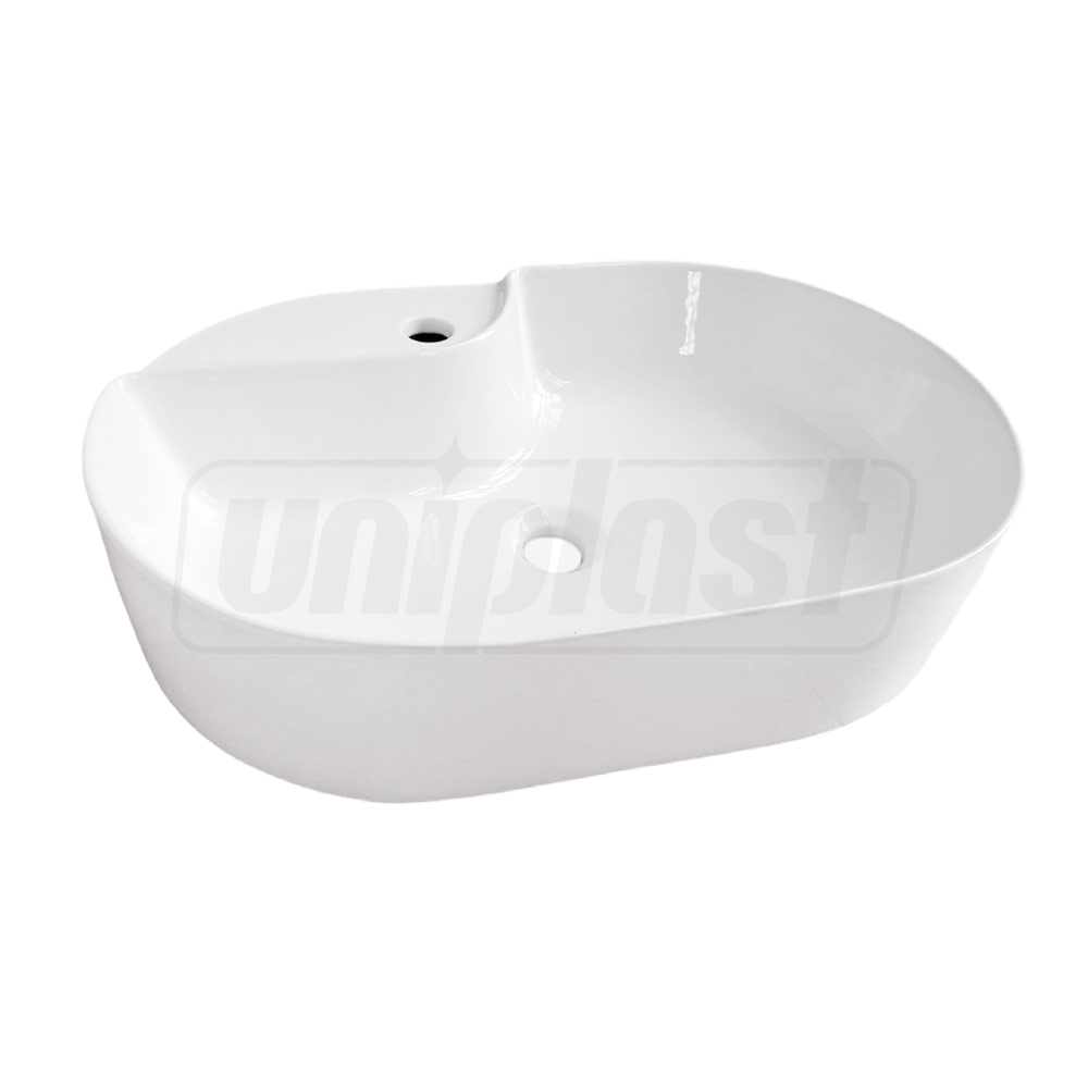 Lavoar oval pe blat 600 x 400 x 145 mm TR41302  CERANO