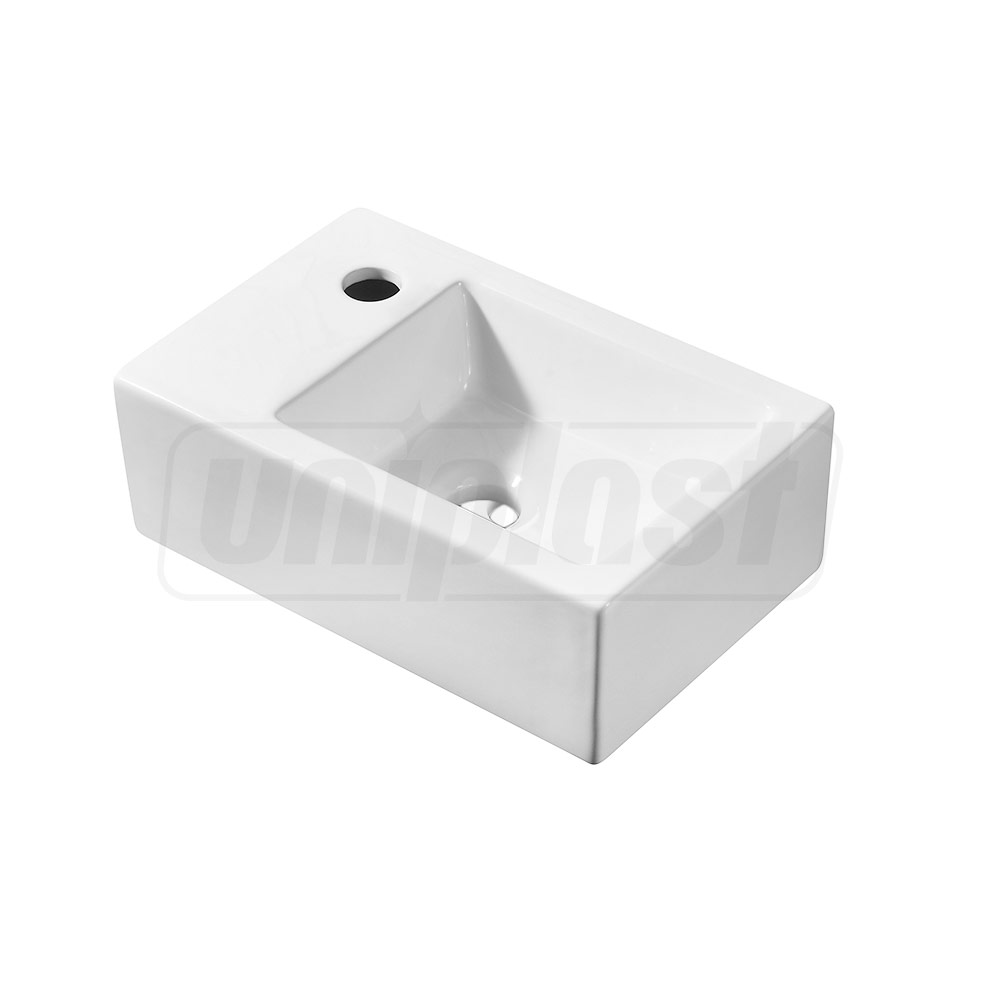 Lavoar dreptunghiular pe blat 370 x 235 x 125 mm, baterie pe stinga TR4331A  CERANO
