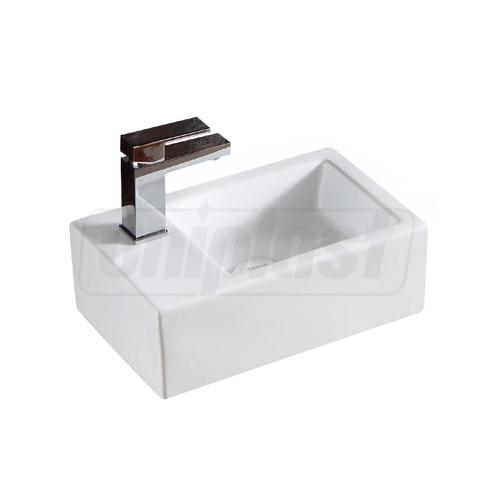 Lavoar dreptunghiular pe blat 370 x 235 x 125 mm, baterie pe stinga TR4331A  CERANO
