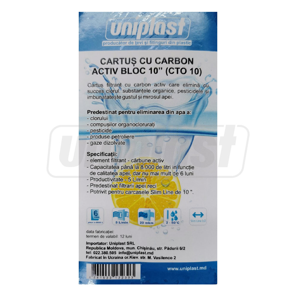 Cartus pentru filtru 10" Carbon Activ, 20 mcm CTO-10