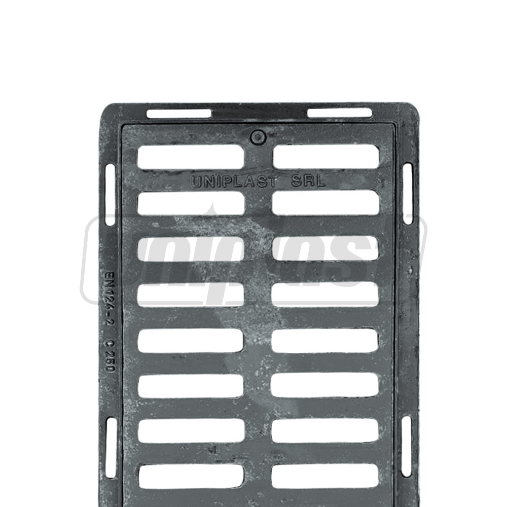 Gratar fonta canalizare cu lacat 402x905x41 mm EN124 C250 (335x830 mm) TR