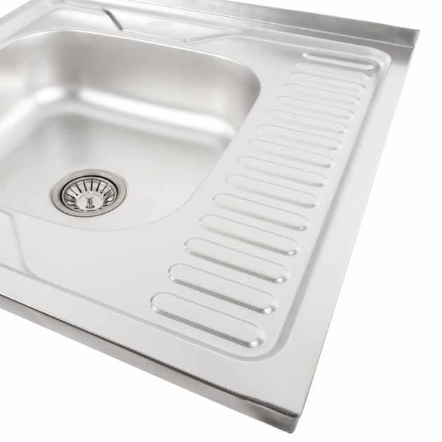 Chiuveta de bucatarie inox 0.6 mm (satin) 60/60 cm stanga 6060 L