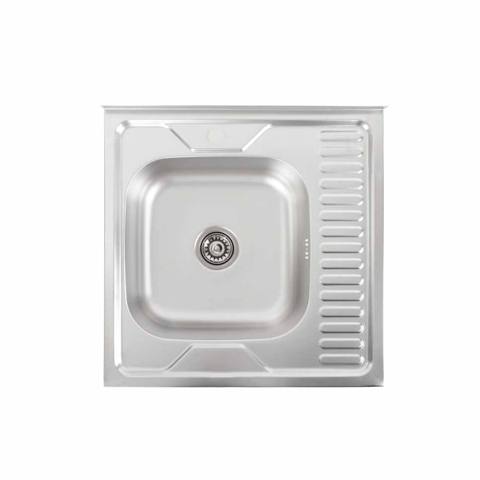 Chiuveta de bucatarie inox 0.6 mm (satin) 60/60 cm stanga 6060 L