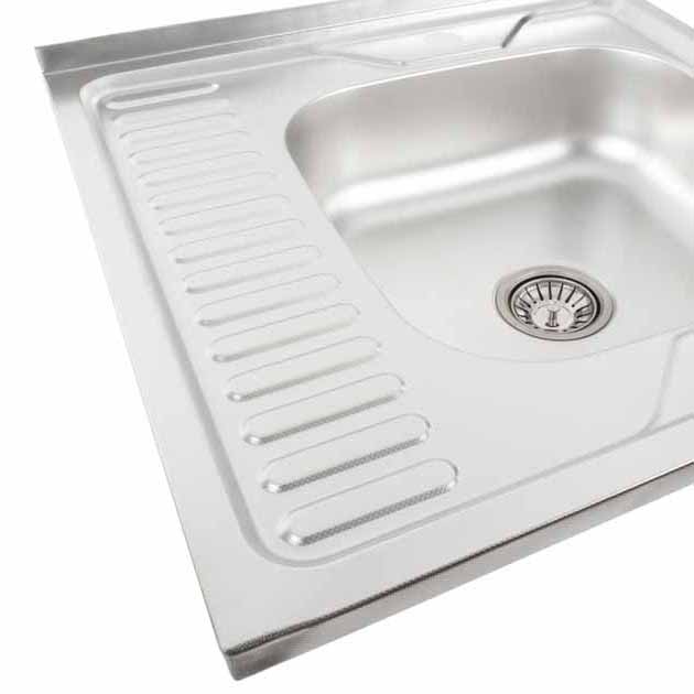 Chiuveta de bucatarie inox 0.6 mm (satin) 60/60 cm dreapta 6060 R