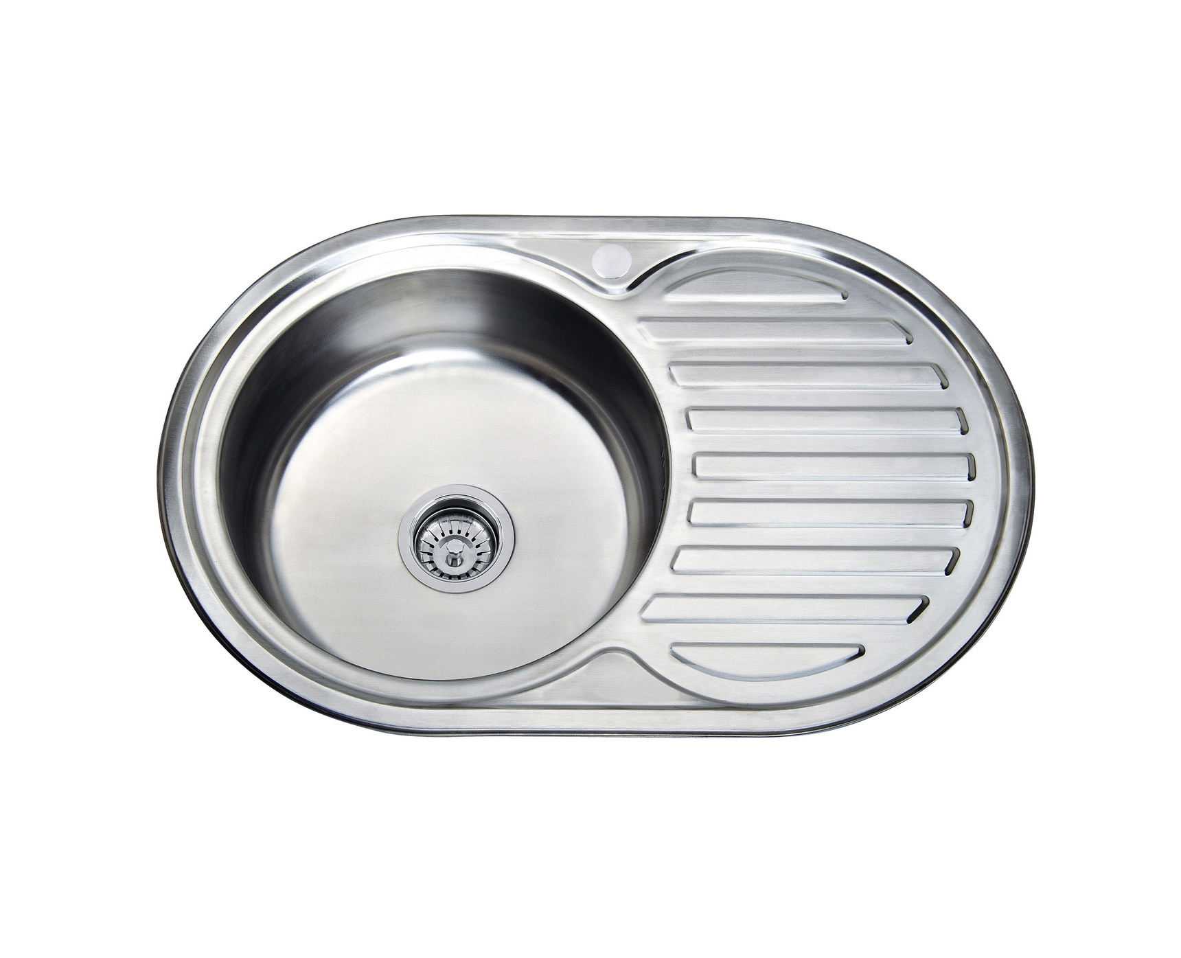 Chiuveta de bucatarie inox 0.6 mm (decor) 77/50 cm stanga 7750 L