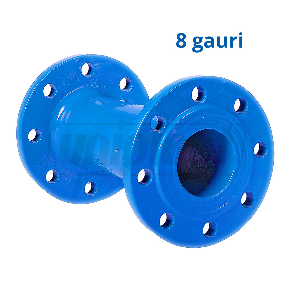Stut fonta cu flanse D. 80  L=300 mm (8 gauri)  BLUCAST
