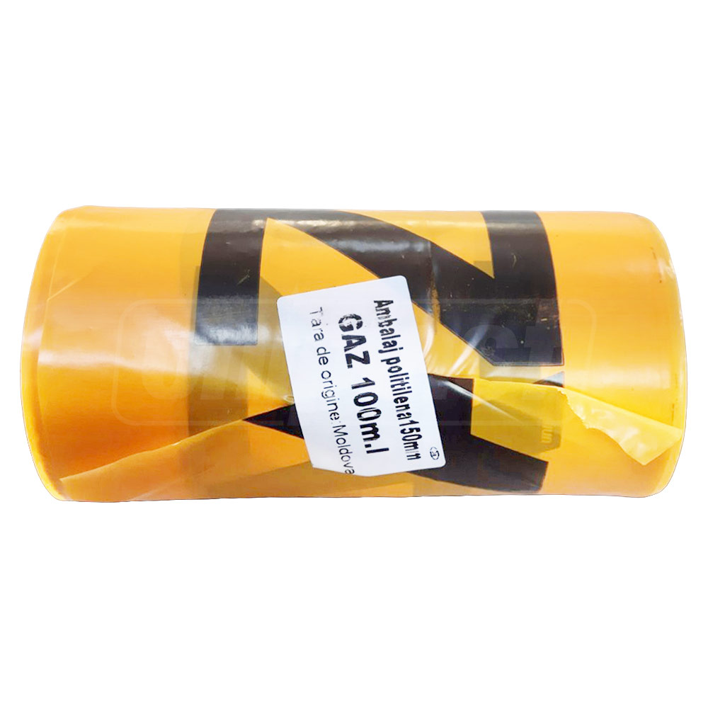 Panglica semnalizare "GAZ" galbena L=100 m (H=150 mm, 45 mcm) DE
