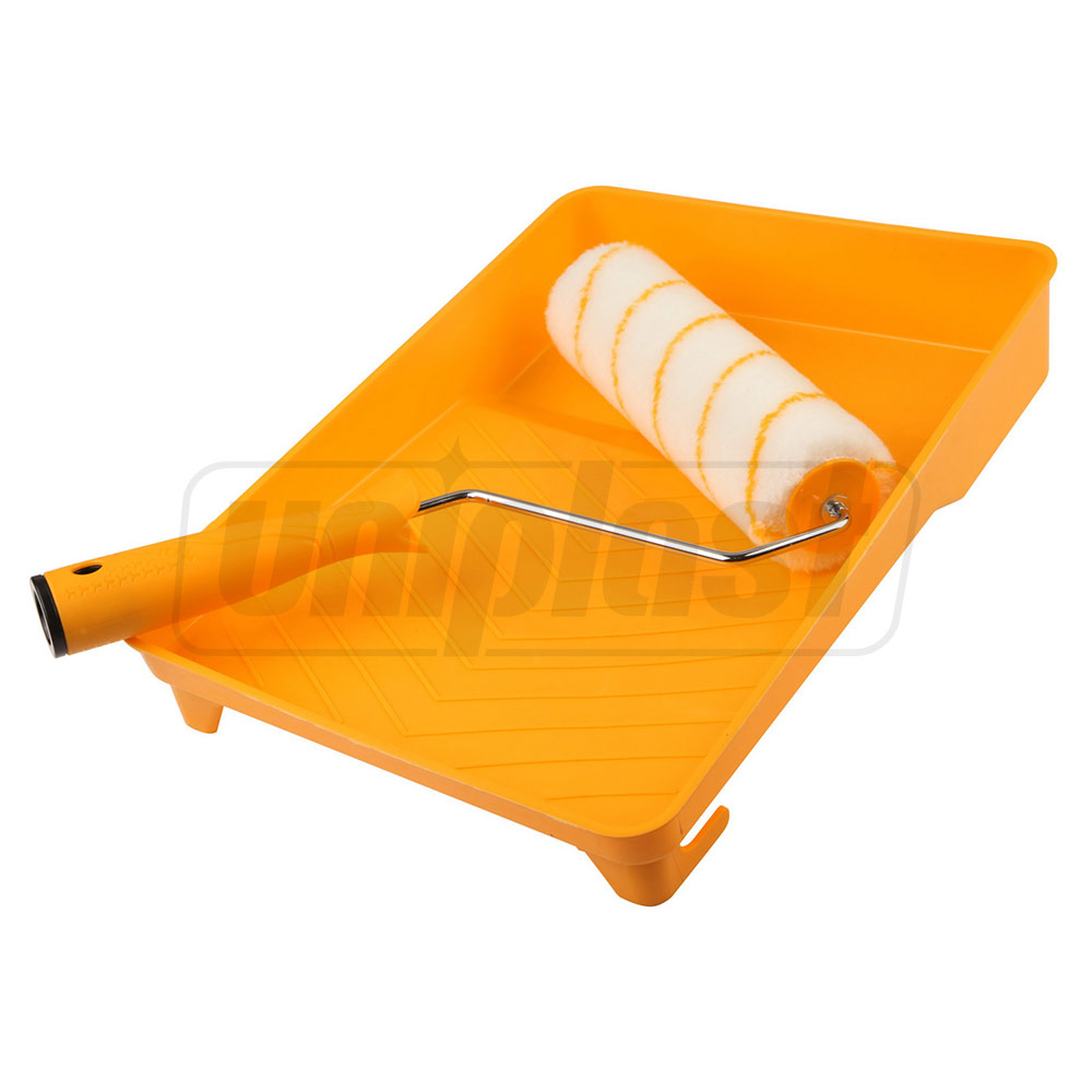 Set pentru zugravit 3 piese: maner trafalet, tavita (360 x 270 x 60 mm) si rola de burete  TOLSEN