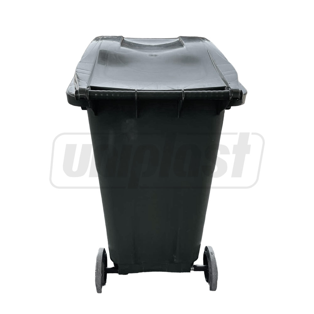 Бак мусорный 240 л (HDPE) на колесах (черный) UNIPLAST TR
