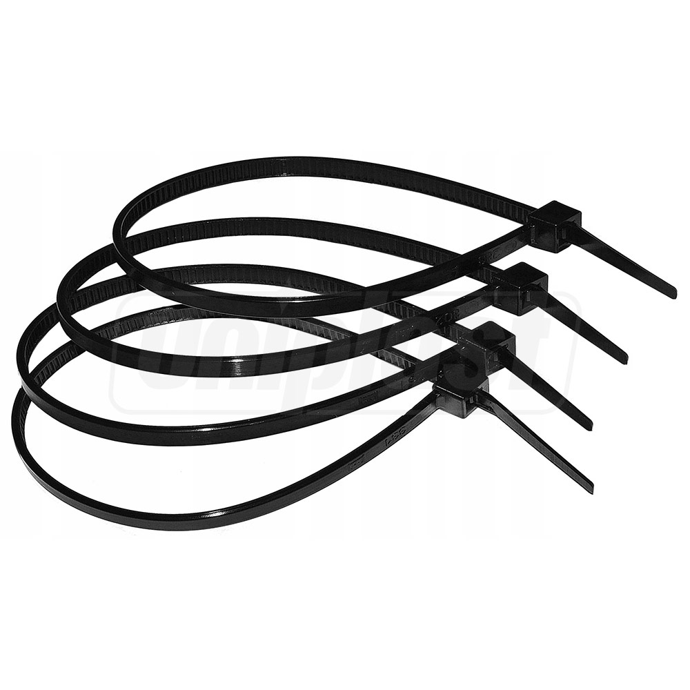 Coliere din nailon pentru cablu PL 4 x 300 mm (negre) (100 buc.)