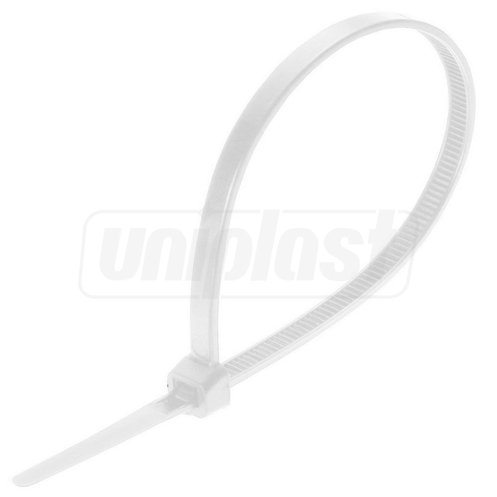 Coliere din nailon pentru cablu PL 5 x 200 mm (albe) (100 buc.)