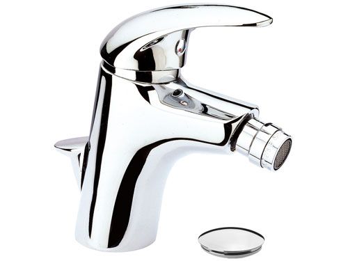 Baterie pentru bideu (crom-satin) cu supapa TEN 20CS  REMER