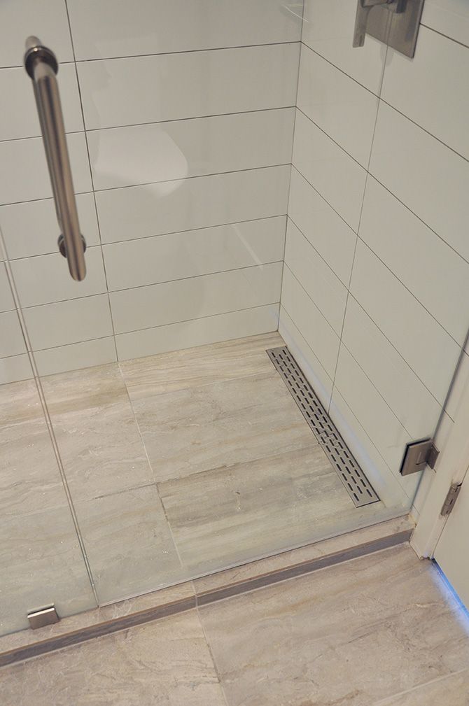 Rigola de dus lineara set 500 x 70 mm D. 50 x 90° LINE (Linie) FLH40-A2 С06  UNIPLAST