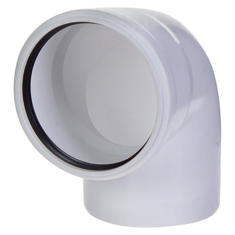 Отвод ПВХ D.110 / 90° (белый)  EGEPLAST