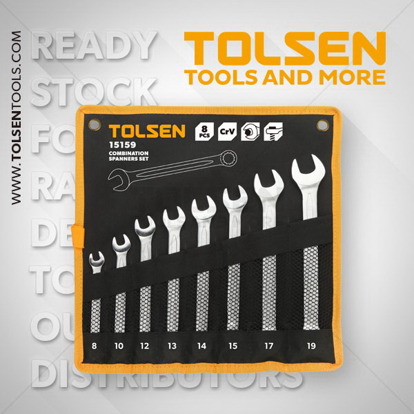 Trusa chei combinate  8 buc. (8-19 mm)  TOLSEN
