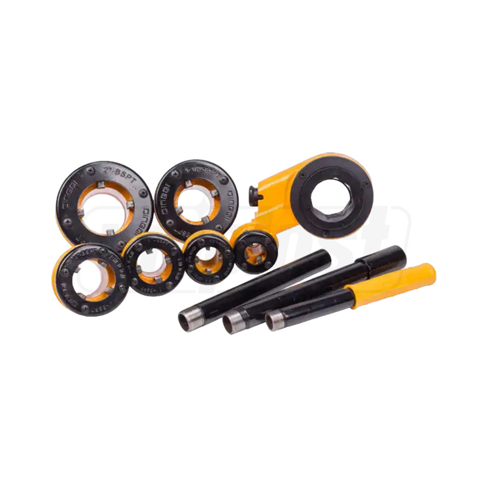Комплект для нарезки резьбы 1/2", 3/4", 1", 1.1/4", 1.1/2", 2" Professional  DINGQI