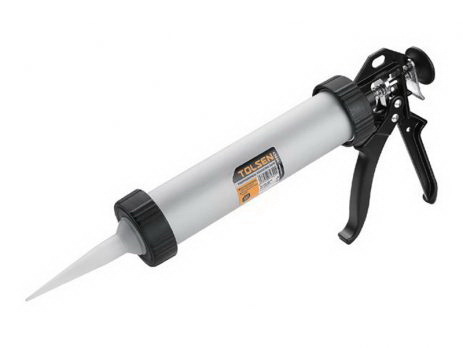Pistol pentru silicon  9" 225 mm, aluminiu PROFI Industrial  TOLSEN