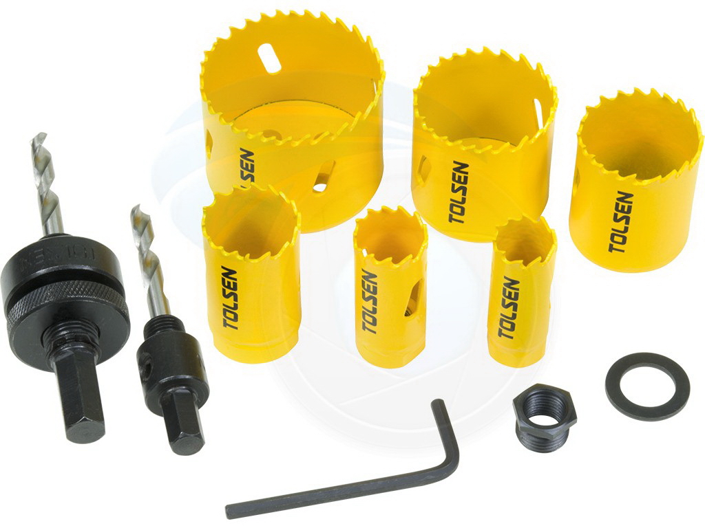 Set carote lemn  9 piese (19-57 mm)  TOLSEN