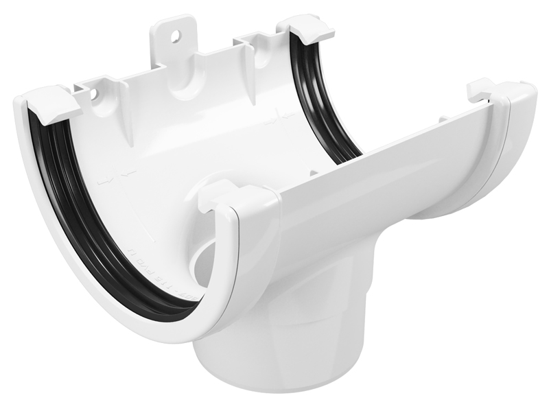 Воронка желоба ПВХ D.120 /80 x 90° белый  DEVOREX