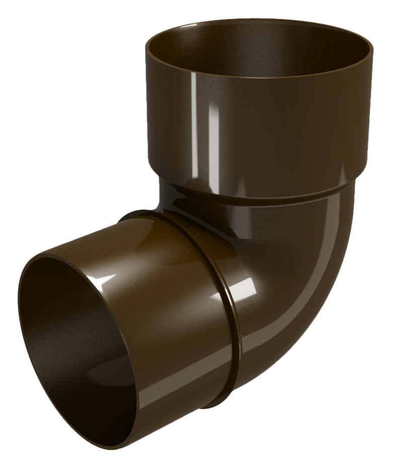 Отвод ПВХ ф.80 x87° коричн  DEVOREX