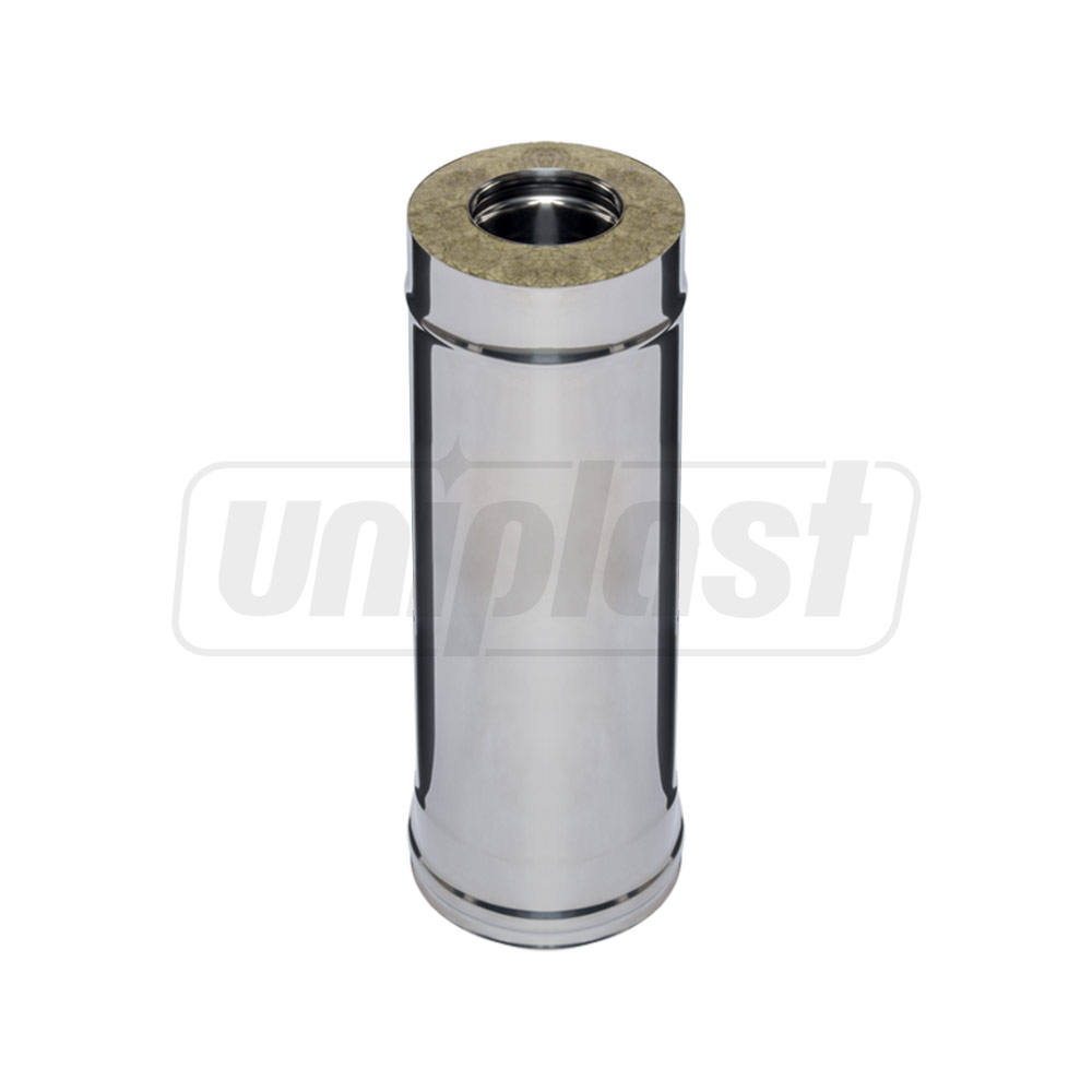 Cos de fum izolat D.150x210 (430/0.5 mm) L=0.5 m inox  FERRUM