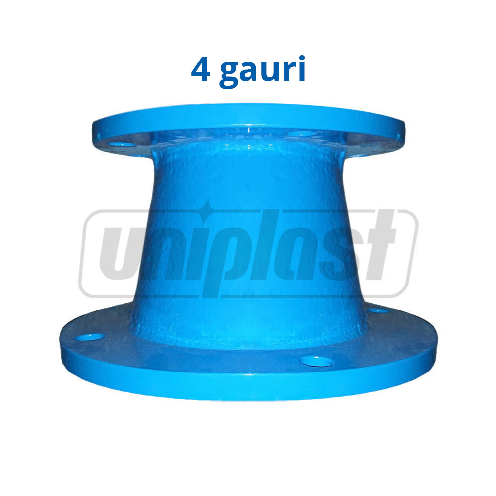 Reductie fonta cu flanse D. 65 x 50 L=200 mm (4 gauri)  BLUCAST
