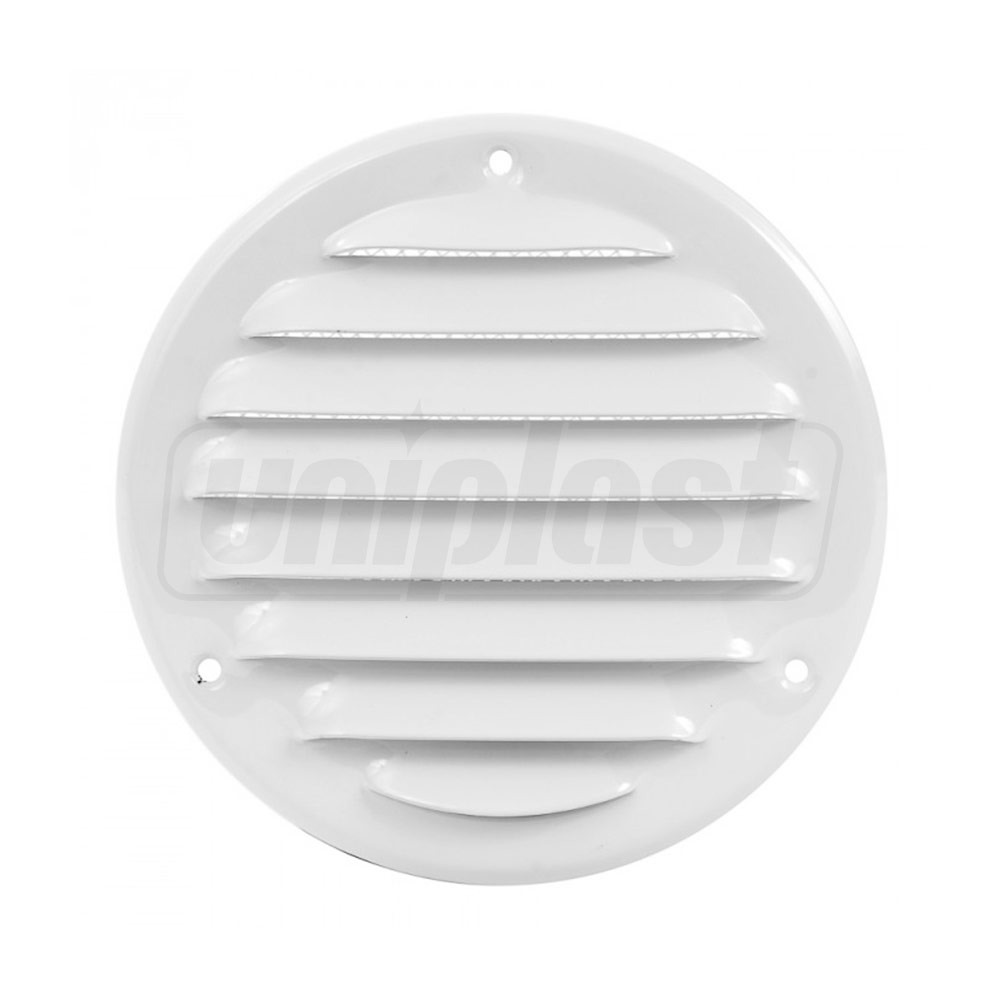 Grila ventilatie metal rotunda D.160 (cu plasa metalica) (alba) MR160  EUROPLAST