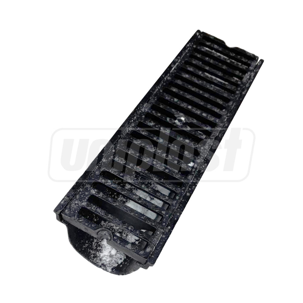 Gratar fonta canalizare cu rigola 750x210 mm 27 kg EN124 D400 (tava rotunjita)