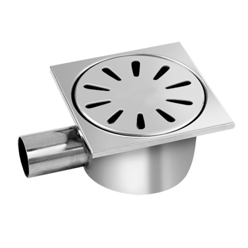 Sifon de pardoseala orizontal corp FULL INOX D. 32 x 90° (100 x 100 x 65 mm) YSZ07  GPD