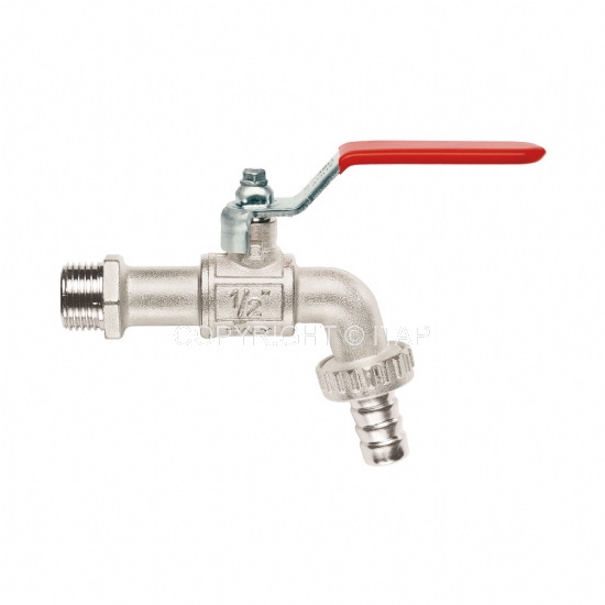 Robinet coltar de golire D. 1/2" FE (bila) PN15 maner lung (plat)  ITAP