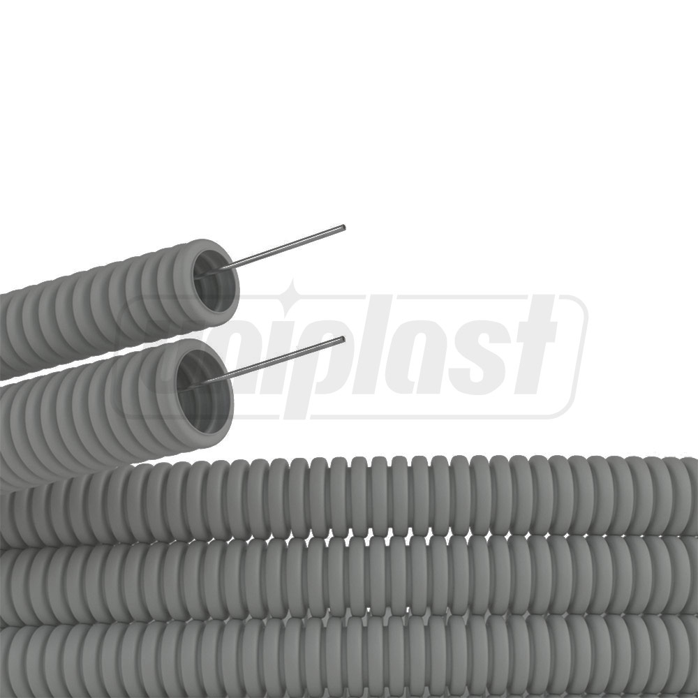 Teava D.32 PVC gofrat cu sonda L=50 m (gri/alba/neagra) 320N