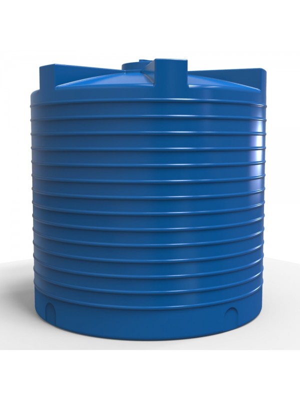 Rezervor apa 7500 L vertical, oval (albastru) cu stut D. 2" D. 215 cm, H=225 cm