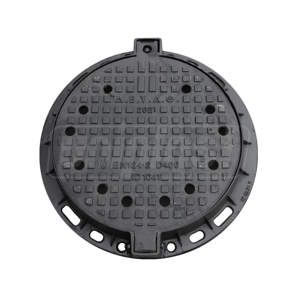 Capac ventilat din fonta D.600 EN-124 D400 50 kg cu gauri (645x770x100 mm) TR