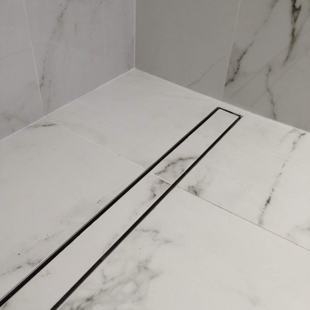 Rigola de dus lineara set 500 x 70 mm D. 50 x 90° TILE INSERT (fara grila, sub teracota) FLH40-A2 С16  UNIPLAST