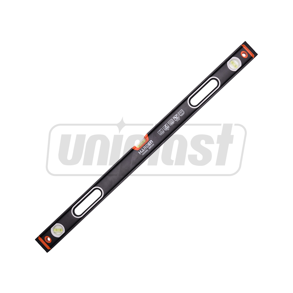Уровень магнитный 100 см, 40", алюминиевая рамка, 3 капсулы (черный) Industrial  HARDEN