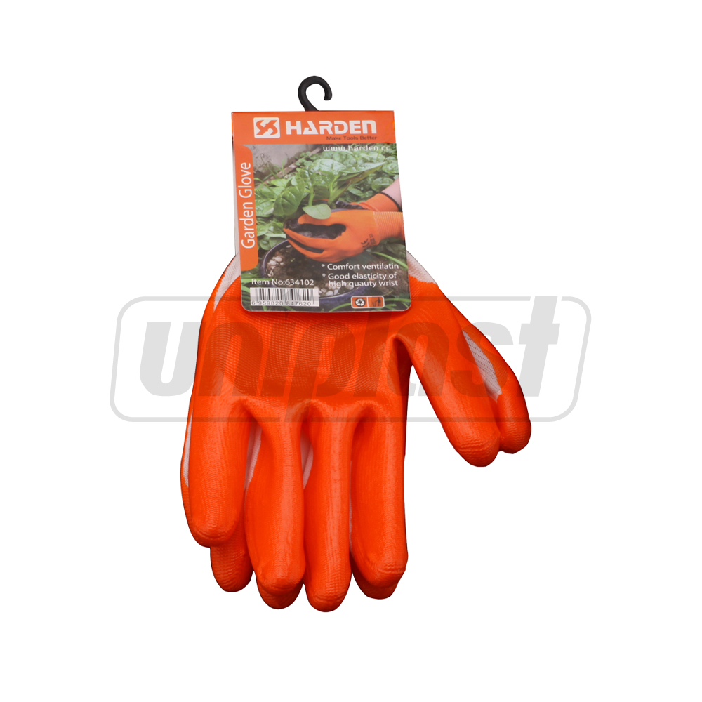 Manusi de protectie din poliester impregnat cu vinil 10" (alb/portocaliu)  HARDEN